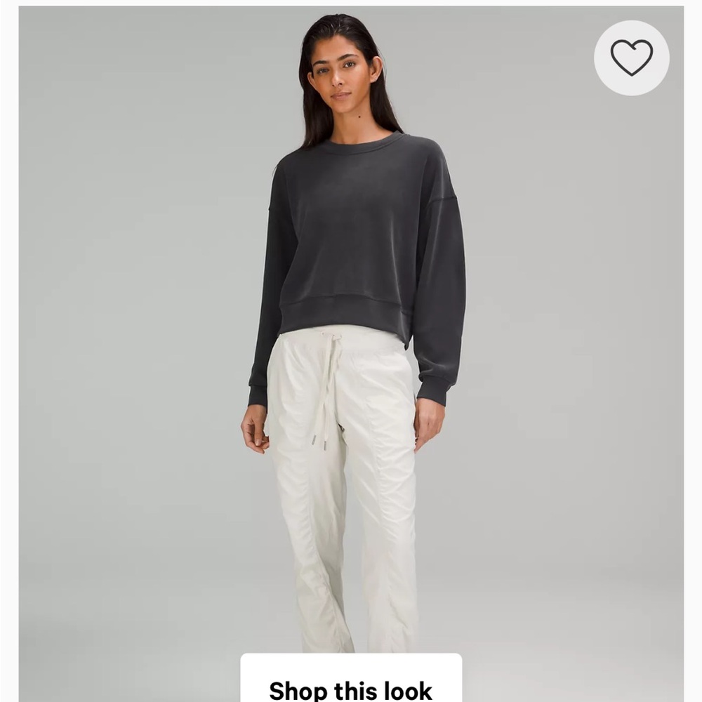 NWOT Lululemon Softstreme Perfectly Oversized Cropped Crew size 4